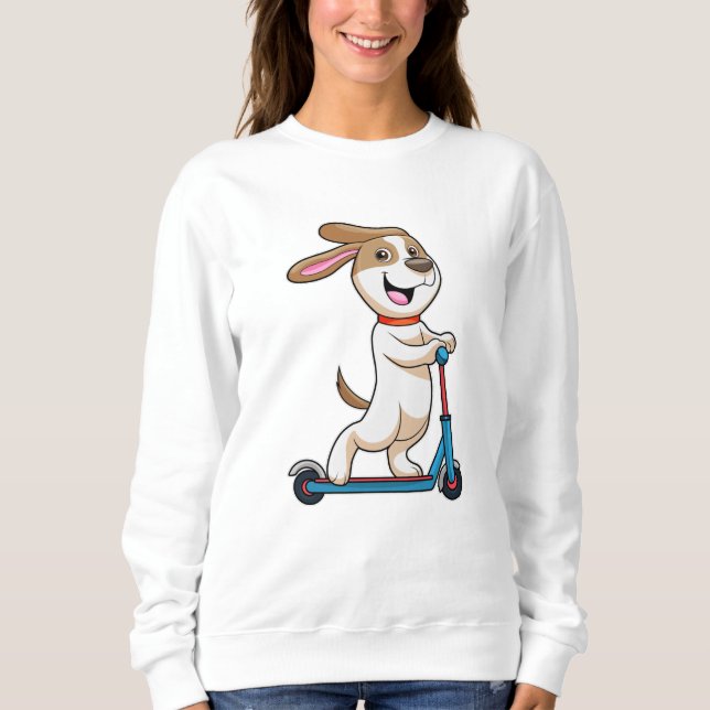 Dog as Biker with Scooter Sweatshirt (Front)