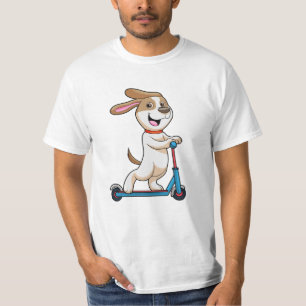 Dog as Biker with Scooter T-Shirt