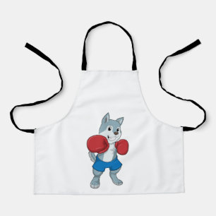 Dog as Boxer with Boxing gloves Apron
