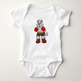 Dog as Boxer with Boxing gloves Baby Bodysuit