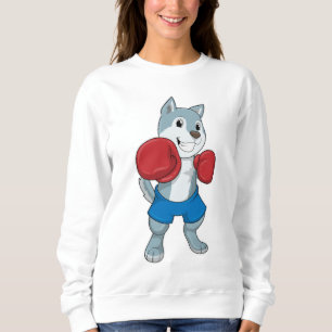 Dog as Boxer with Boxing gloves Sweatshirt