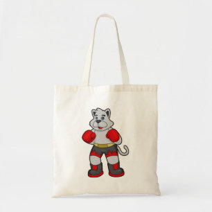 Dog as Boxer with Boxing gloves Tote Bag