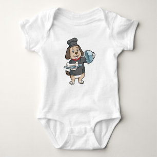 Dog as Chef with Platter & Bones Baby Bodysuit