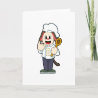 Dog as Cook with Wooden spoon & Cooking apron