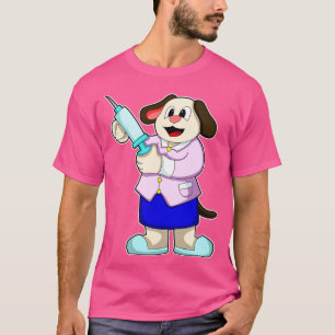Dog as Doctor with Syringe 1 T-Shirt