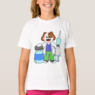 Dog as Doctor with Syringe T-Shirt