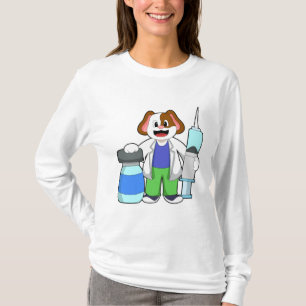 Dog as Doctor with Syringe T-Shirt