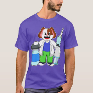 Dog as Doctor with Syringe T-Shirt