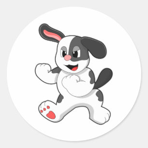 Dog as Fighter Classic Round Sticker