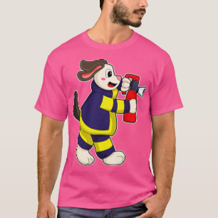 Dog as Firefighter with Fire extinguisher T-Shirt