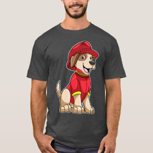Dog as Firefighter with Fire helmet T-Shirt