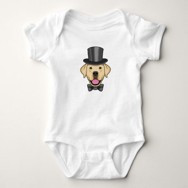 Dog as Groom with Bow Baby Bodysuit (Front)