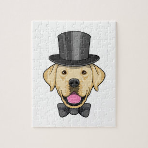 Dog as Groom with Bow Jigsaw Puzzle