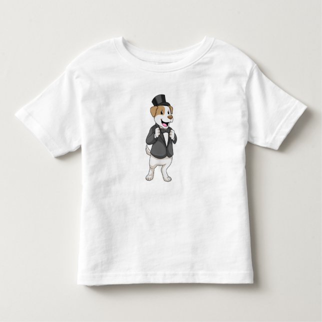 Dog as Groom with Ribbon Toddler T-Shirt (Front)