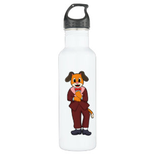 Dog as Groom with Suit 710 Ml Water Bottle