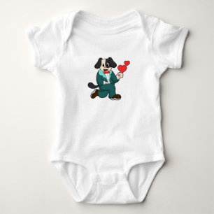 Dog as Groom with Suit & Tie Baby Bodysuit