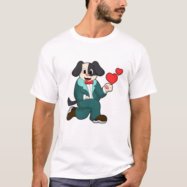 Dog as Groom with Suit & Tie T-Shirt (Front)