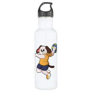 Dog as Handball player with Handball 710 Ml Water Bottle