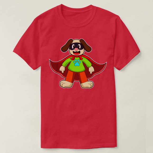 Dog as Hero with Mask T-Shirt (Design Front)