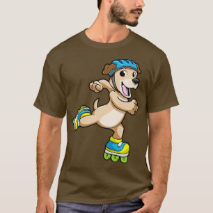 Dog as Inline Skater with Inline Skates and Helmet T-Shirt
