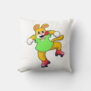 Dog as Inline Skater with Inline Skates Cushion
