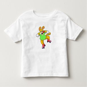 Dog as Inline Skater with Inline Skates Toddler T-Shirt