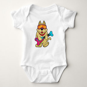 Dog as Musican with Guitar Baby Bodysuit