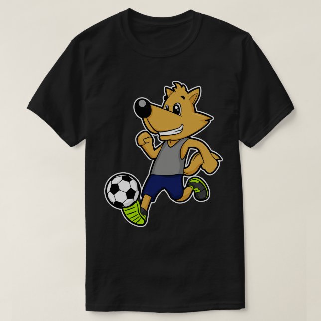 Dog as player at Soccer T-Shirt (Design Front)