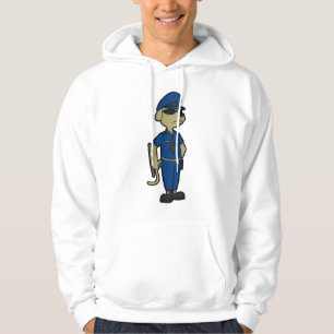 Dog as Police officer with Baton & Sunglasses Hoodie