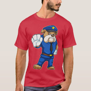 Dog as Police officer with Police uniform 2 T-Shirt