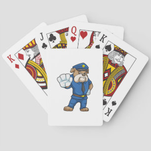 Dog as Police officer with Uniform Playing Cards