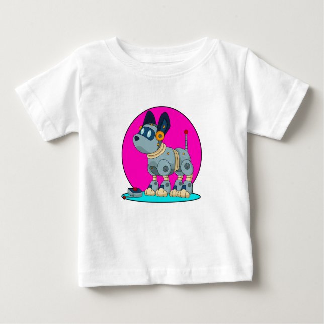 Dog as Robot Baby T-Shirt (Front)