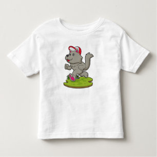 Dog as Runner with Cap Toddler T-Shirt