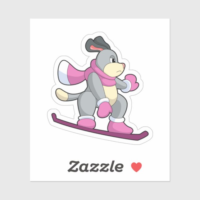 Dog as Snowboarder with Sonowboard (Sheet)
