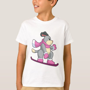Dog as Snowboarder with Sonowboard T-Shirt