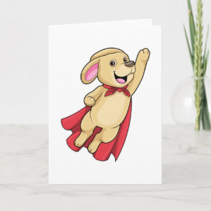 Dog as Superhero with Cape Card