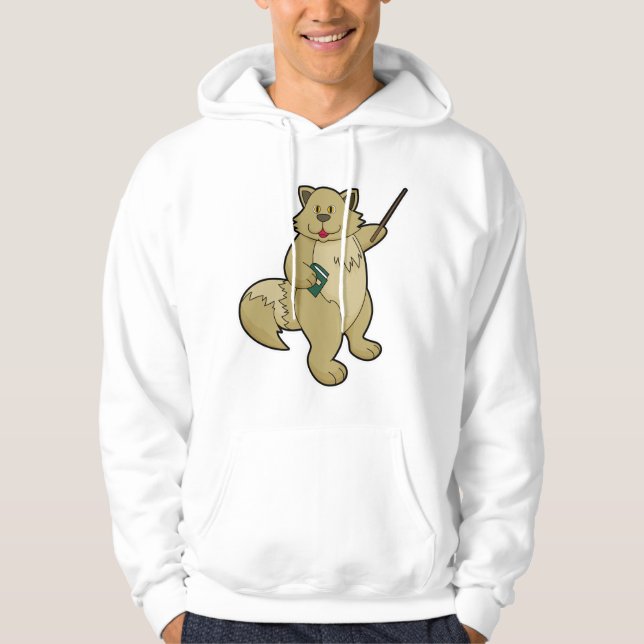 Dog as Teacher with Book & Pointer Hoodie (Front)