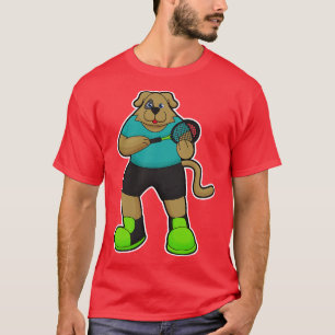 Dog as Tennis player with Tennis racket T-Shirt