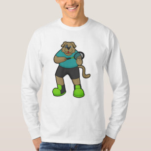 Dog as Tennis player with Tennis racket T-Shirt