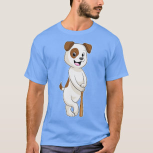 Dog at Baseball with Baseball bat T-Shirt