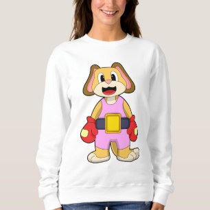 Dog at Boxing with Boxing gloves Sweatshirt