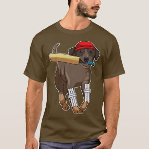 Dog at Cricket with Cricket bat 1 T-Shirt