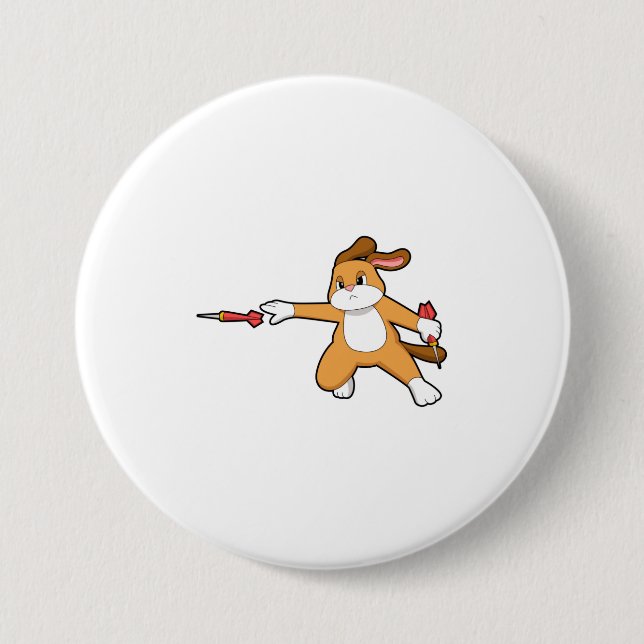 Dog at Darts with Dart.PNG 7.5 Cm Round Badge (Front)