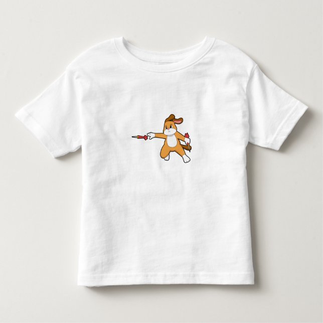 Dog at Darts with Dart.PNG Toddler T-Shirt (Front)