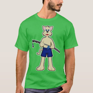 Dog at Fishing with Fishing rod Fish T-Shirt