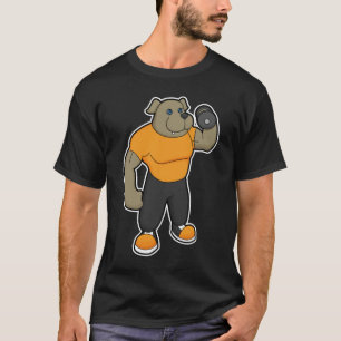 Dog at Fitness with Dumbbell T-Shirt