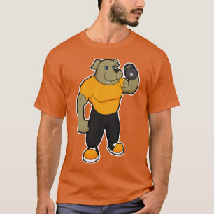 Dog at Fitness with Dumbbell T-Shirt