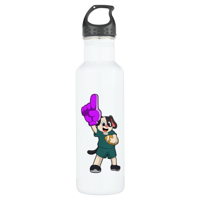 Dog at Football Sports 710 Ml Water Bottle (Front)