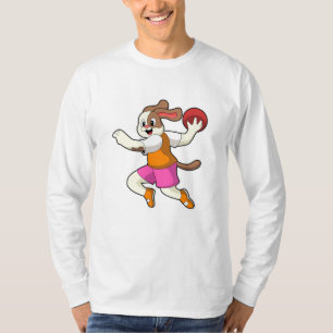 Dog at Handball player with Handball T-Shirt