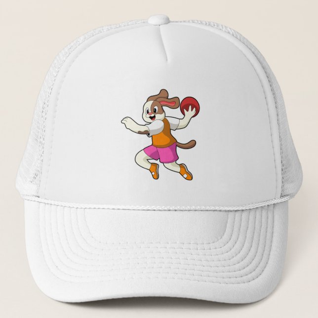 Dog at Handball player with Handball Trucker Hat (Front)